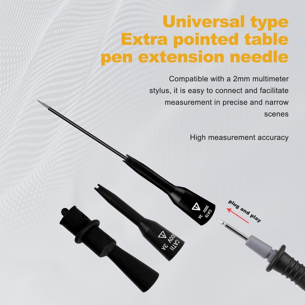 ZB920 Test Probe Adapter Set, 300V Voltage, 3A Current, Compatible with...