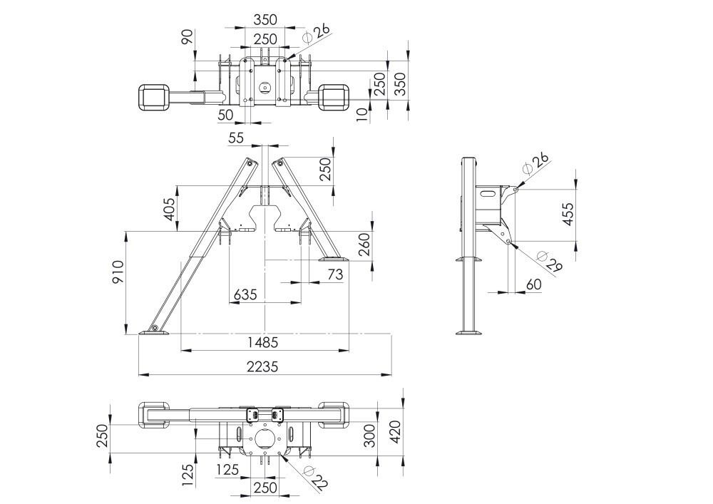 Palms Grapple Loader 2.42-Forestry Trailer Grapple crane