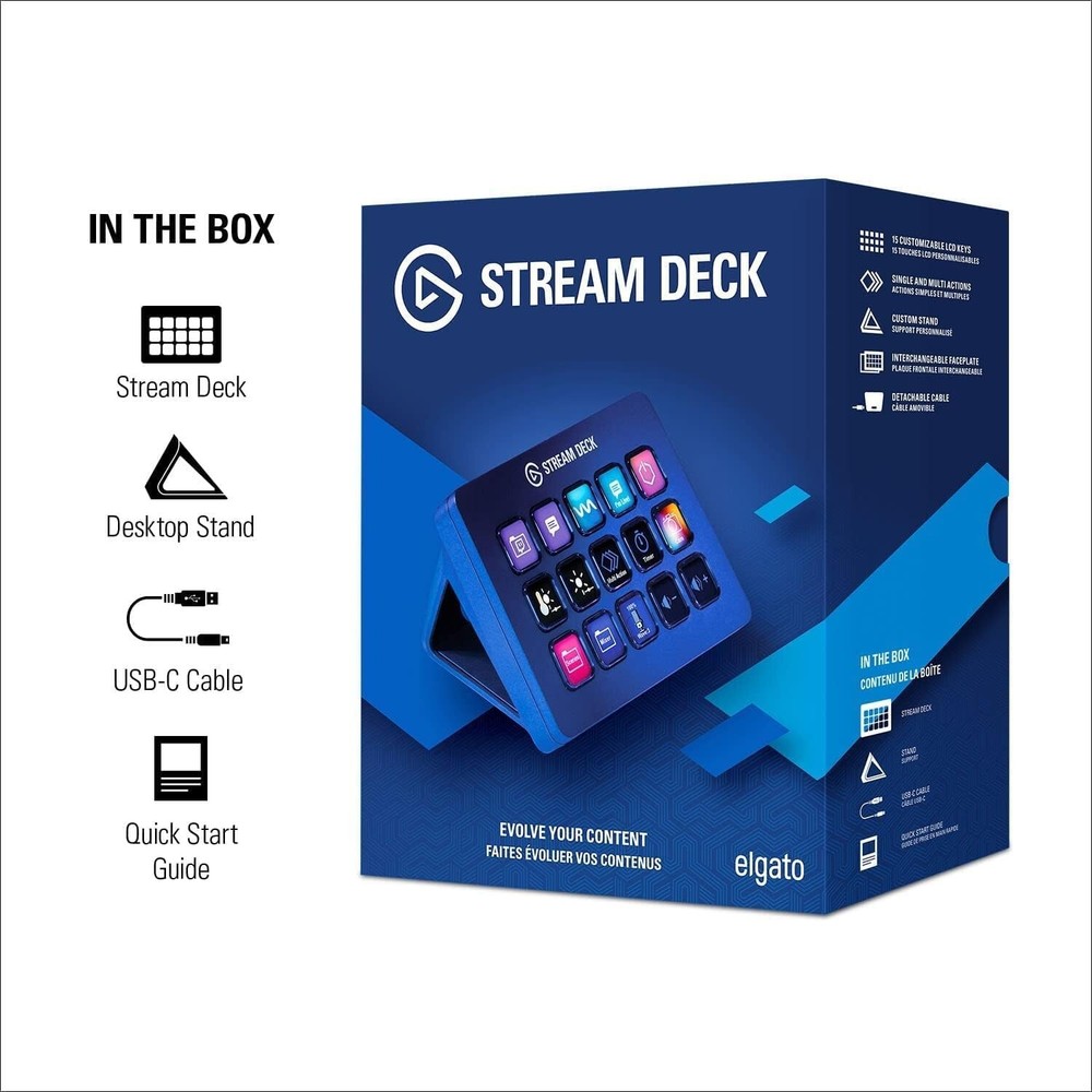Stream Deck MK.2, 15 LCD Keys, Model , Trigger Actions in OBS, Twitch, YouTub...