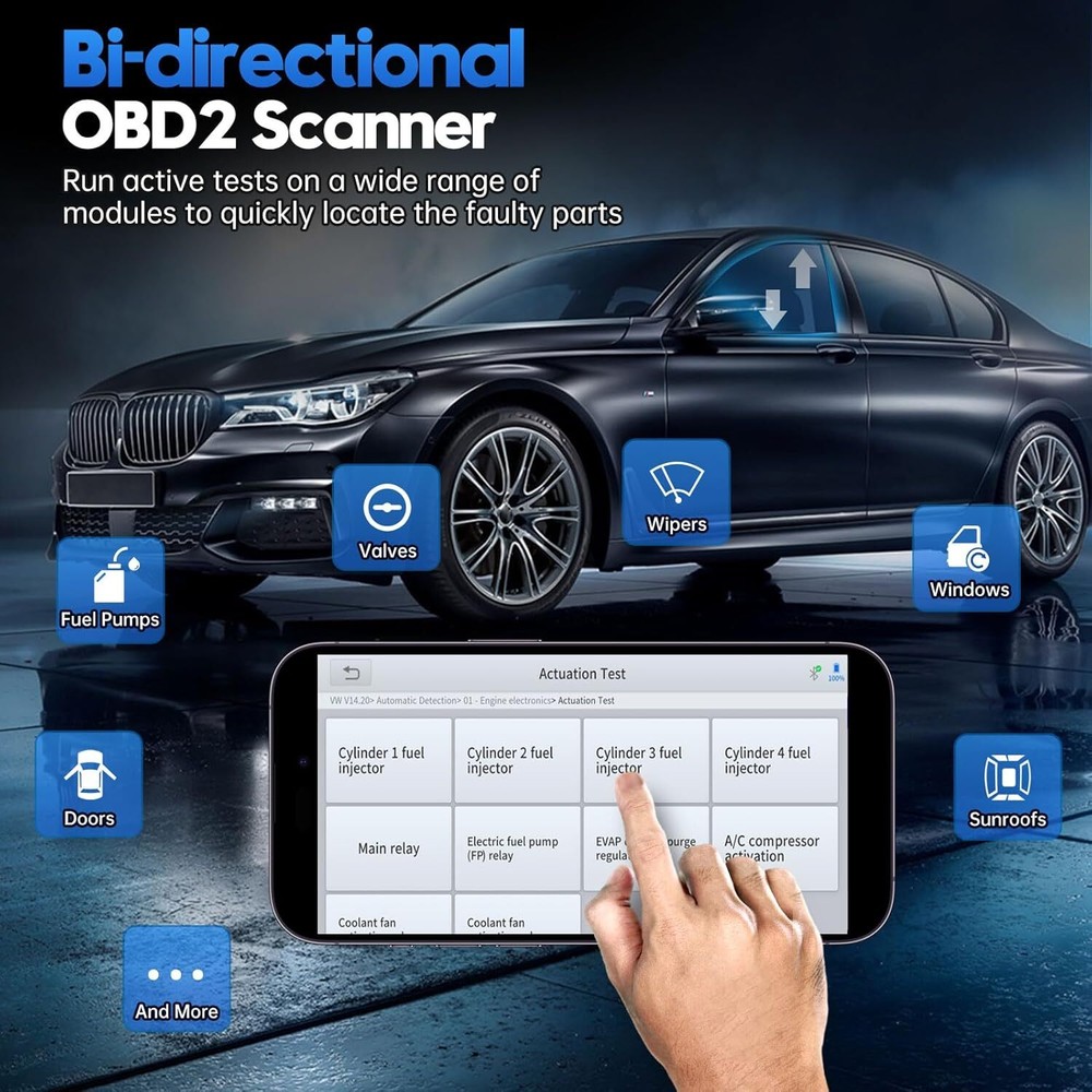 2025 XTOOL A30M V2.0 Wireless Full System Dignostic Tool Bi-directional 23 Reset