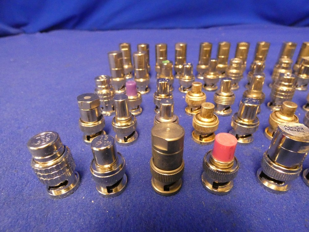 Assorted 75 Ohm BNC Terminator Connectors Qty 50