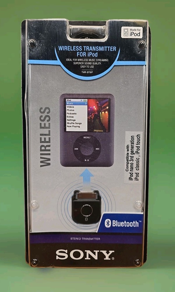 Sony Bluetooth Wireless Transmitter for iPod Black (TMR-BT8iP) Nano Classic Mini