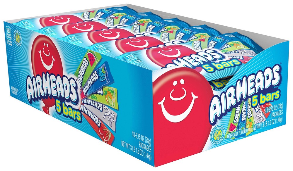 Airheads 5 Bars Assorted Variety Pack 18ct Box