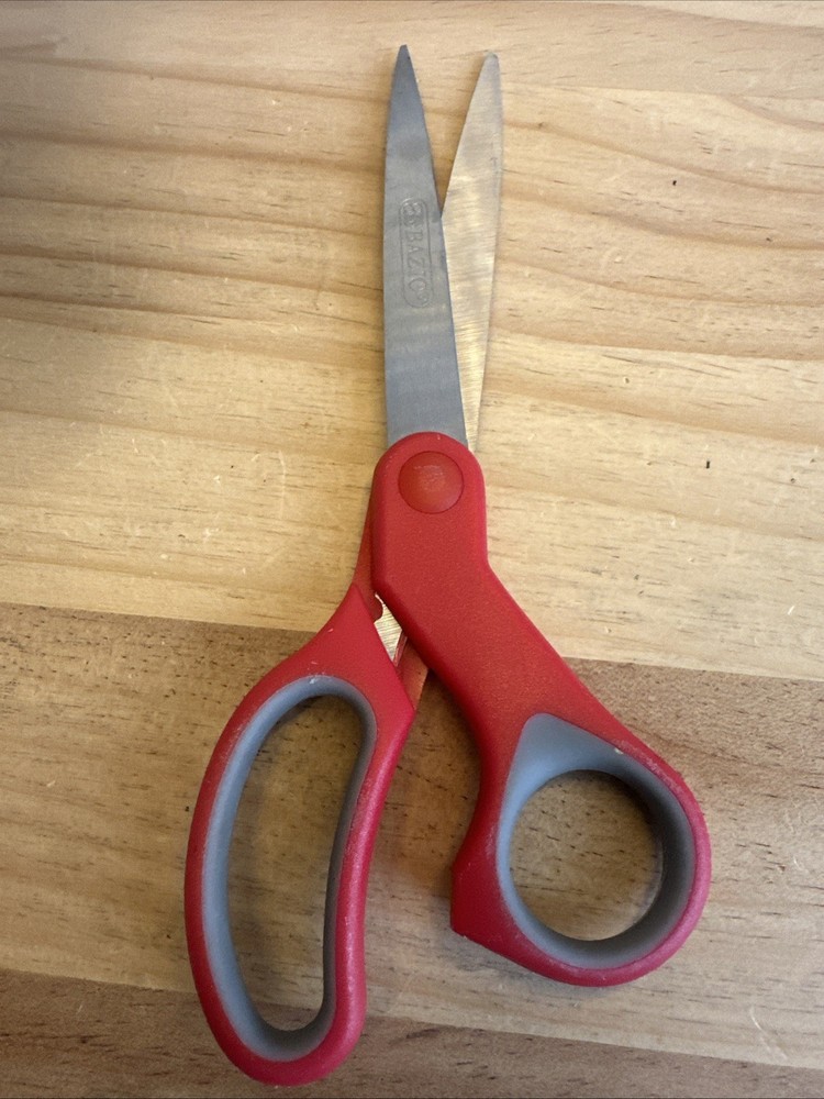 Bazic 8” Scissors Plastic Handle Sharp All Purpose Scissors Straight