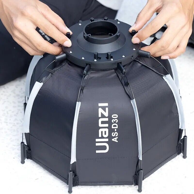 Ulanzi AS-D30 30cm Octagonal Softbox Mini Bowens Mount Light Honeycomb Diffuser