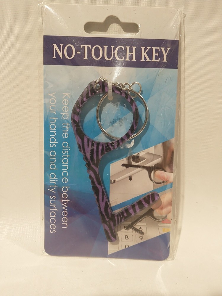 No Touch Key Antimicrobial Door keyboard Safe Hook Key chain Tool Avoid Germs
