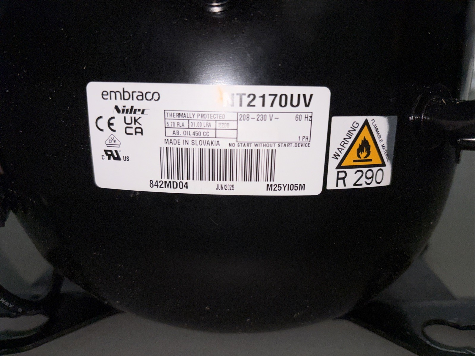Embraco NT2170UV Compressor Air Compressor