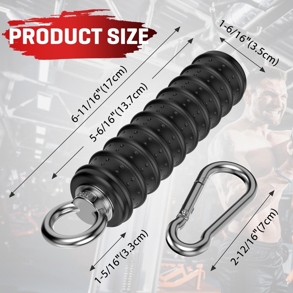 Anobeyi LAT Pulldown Grip Cable Machine Attachment, Black-1pc( Single Handle)