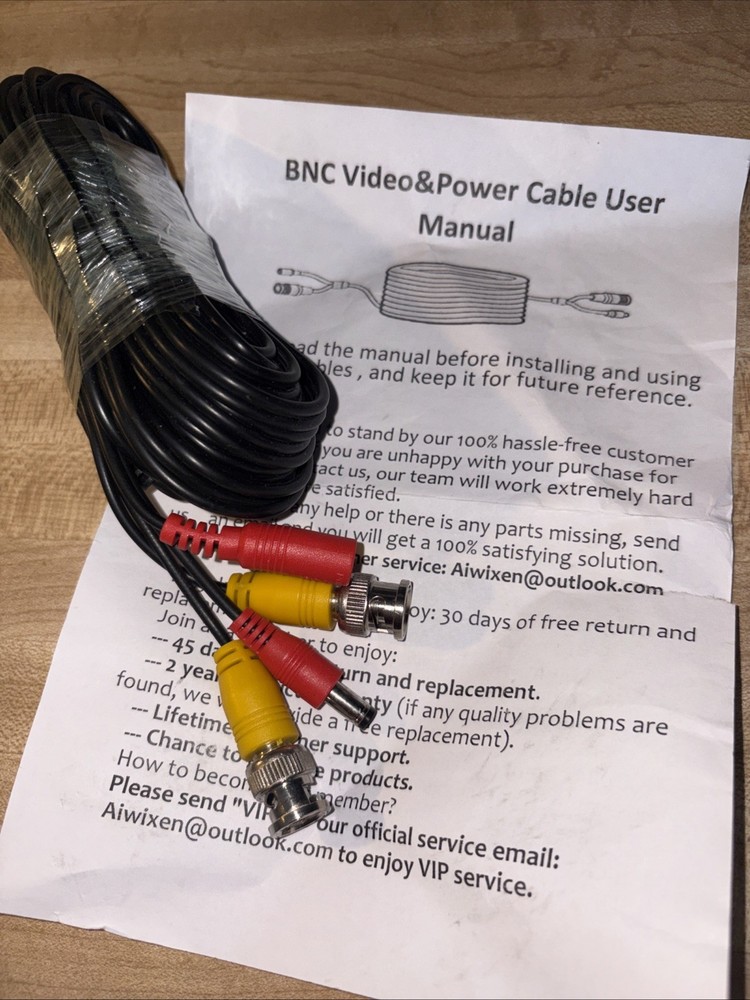 🌹BNC video and power cable. 50F.