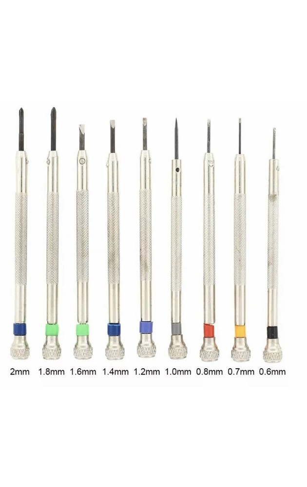Precision Watch Flat Slotted Blade Screwdriver Set repair Tool Kit for Ball