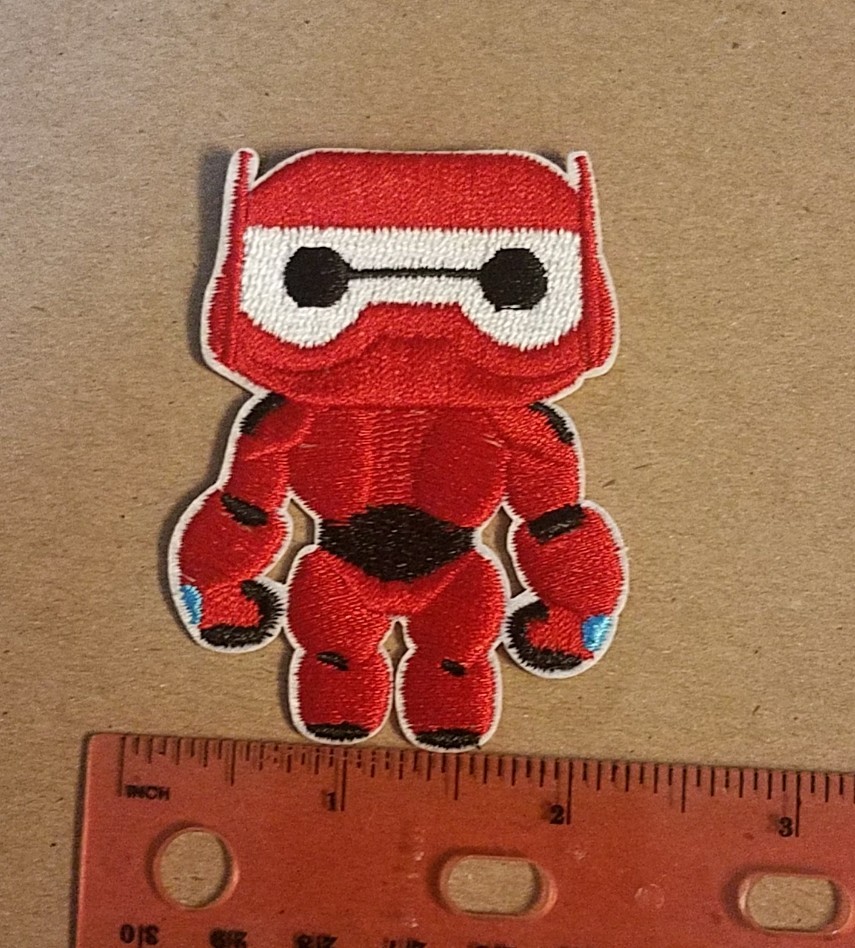 Big Hero 6 Baymax Patch 2 3/4 inches Red