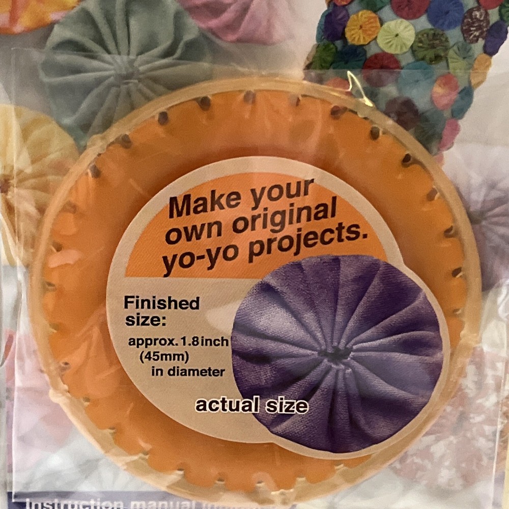 Clover "Quick" Yo-Yo Maker-Round 1-3/4" Large #8701 New Method With Instructions