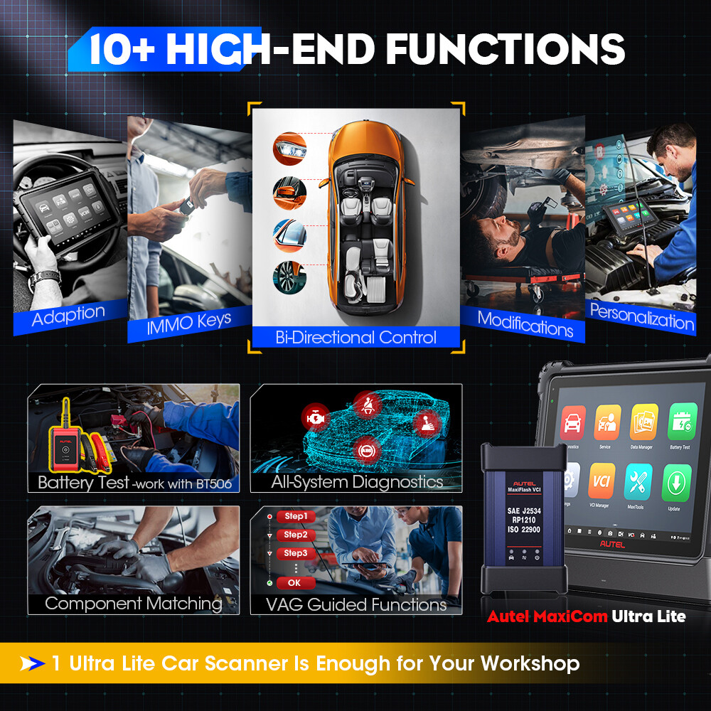 2023 Autel MaxiSys ULTRA Lite MS919 Diagnostic Scanner Advanced VCMI Programming