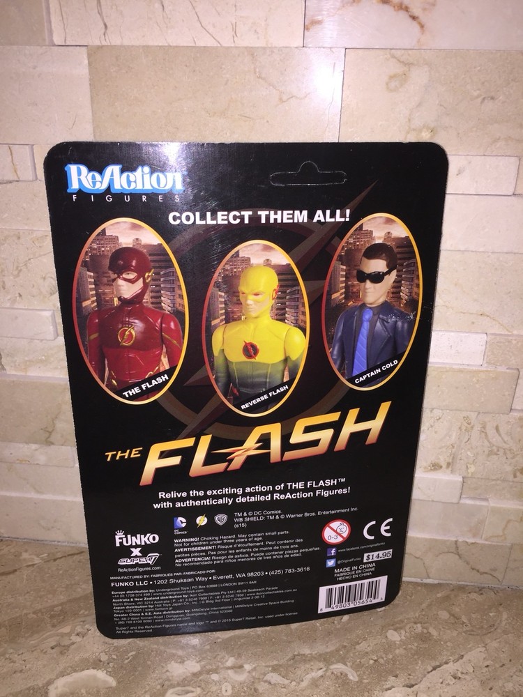 FUNKO DC COMICS THE FLASH UNMASKED REACTION 2015 COMIC CON FIGURE