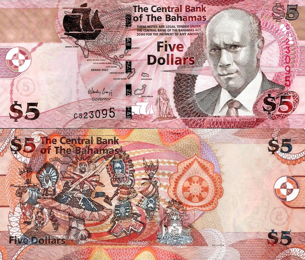 Bahamas 2007 - 5 dollars - Pick 72 UNC