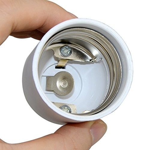 2-Pieces E26 to E39 Medium Screw to Mogul Base Lamp Adapter Converter