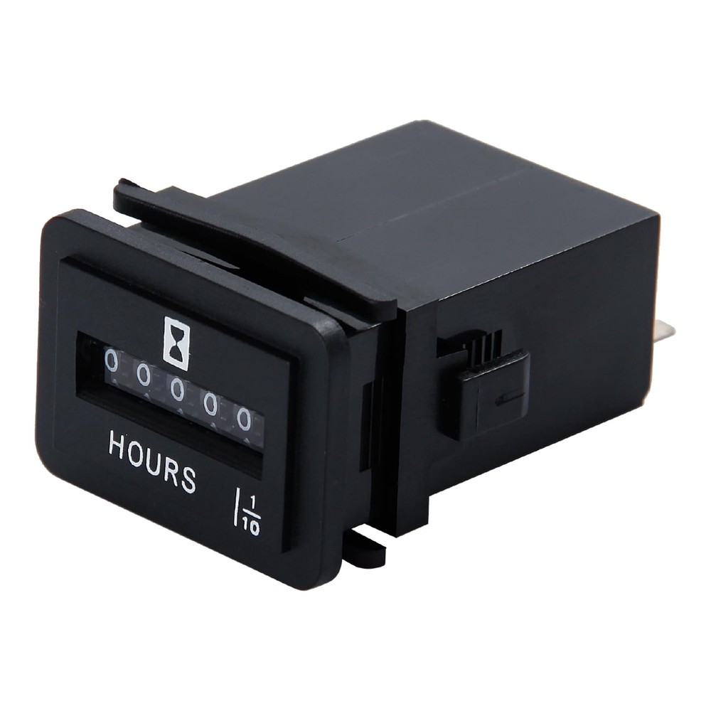 Jayron JR-HM001 Snap in Mechanical Hour Meter Rectangular for DC...