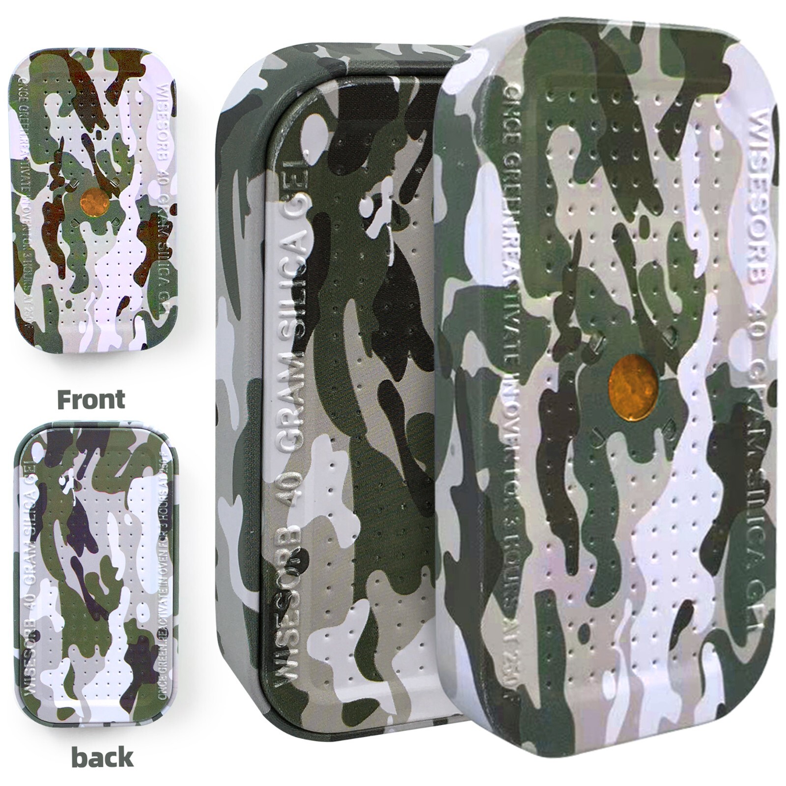 40 Gram Reusable Indicating Desiccant Gun Safe Dehumidifier Silica Gel Canister