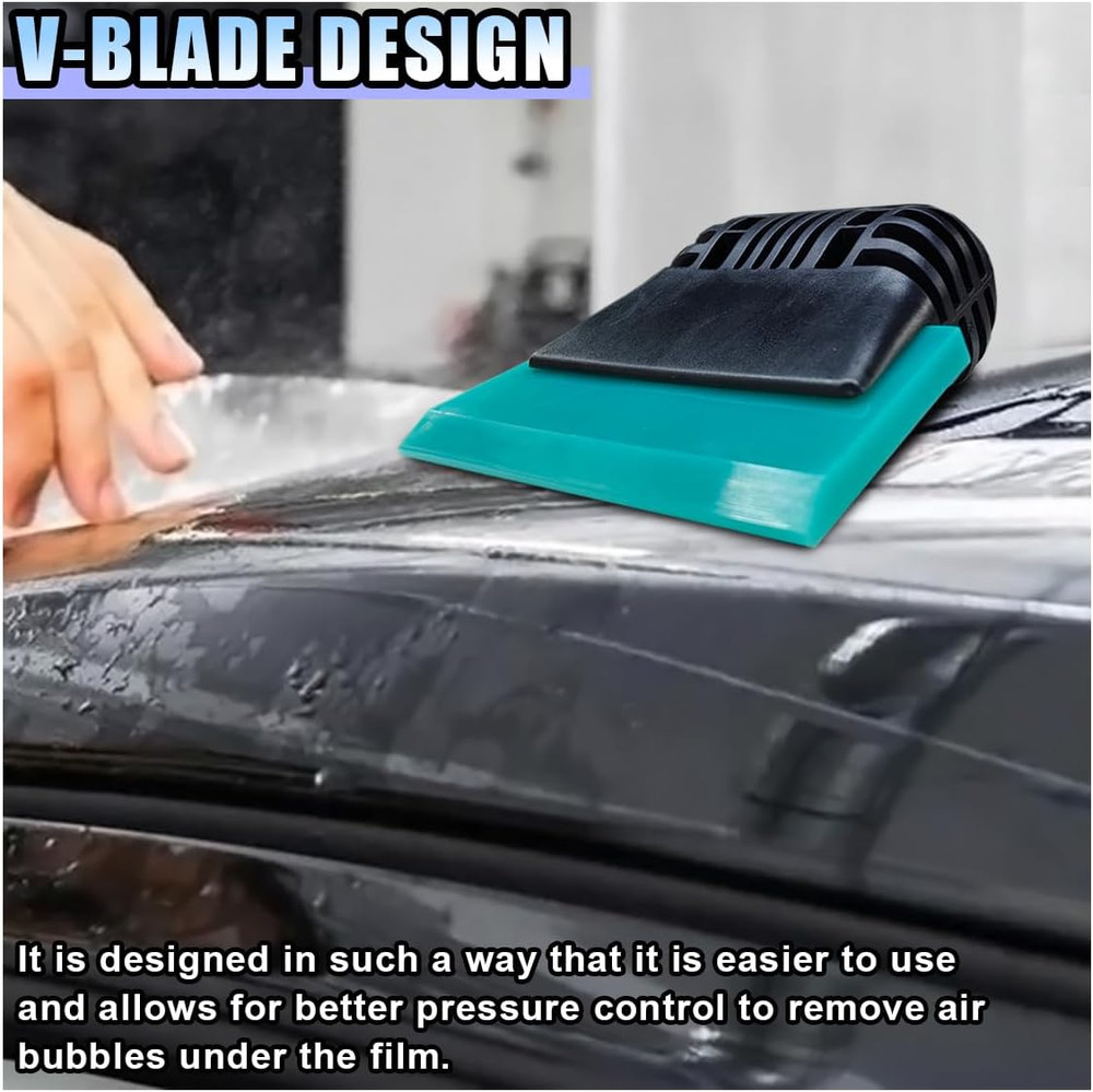 Small Squeegee, PPF Window Tint Squeegee, Rubber Non-Slip Handle Tint Squeegee,