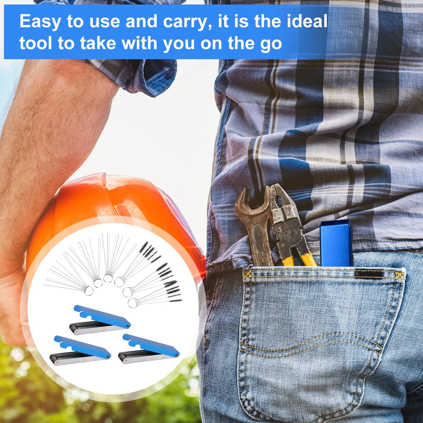 Carburetor Cleaning Kit, Torch Tip Cleaner Set 39 Wires 30 Needles 15 Carb Je...