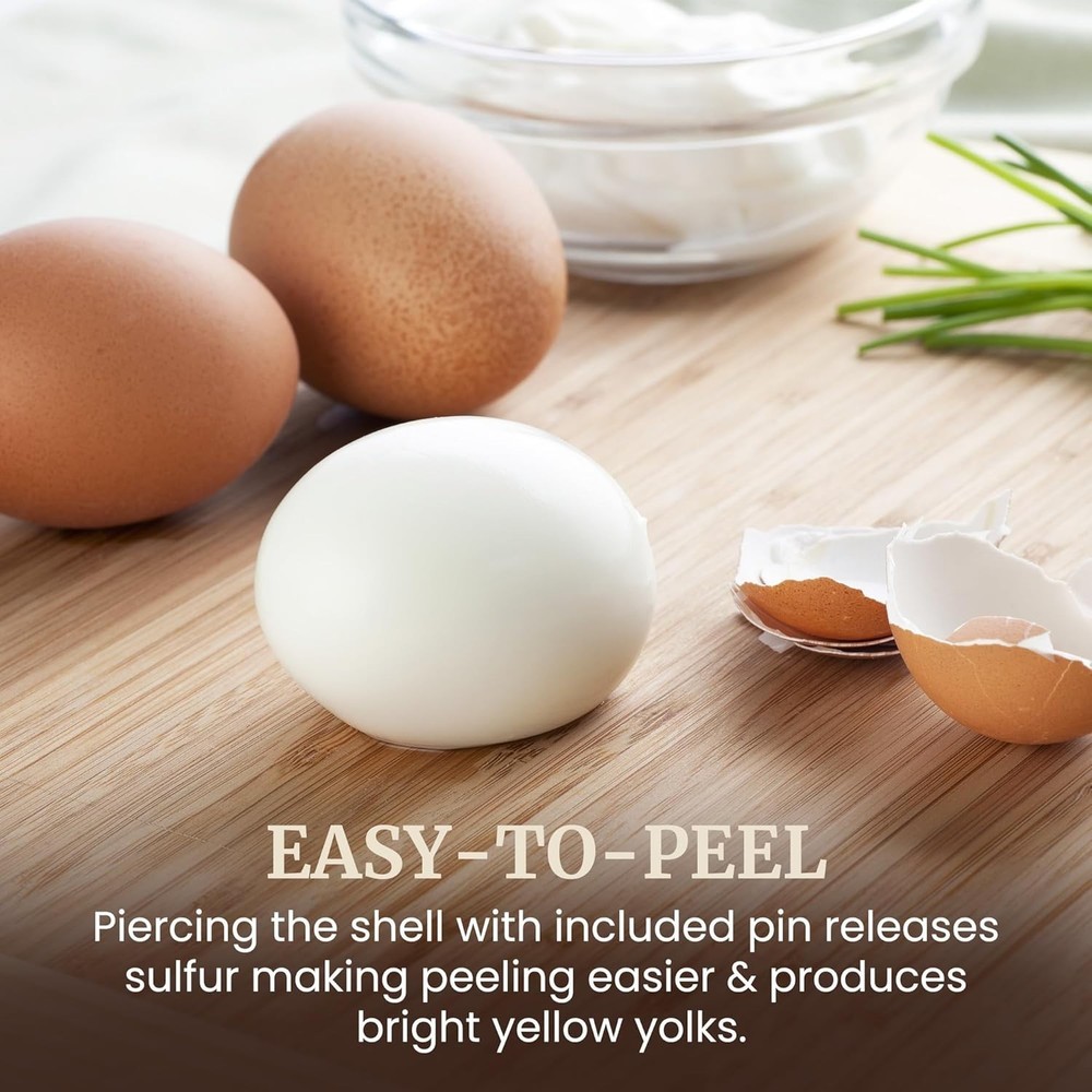 Compact Multi-Functional Egg Cooker: Boil, Poach & Make Omelets - 7-Egg Capacity