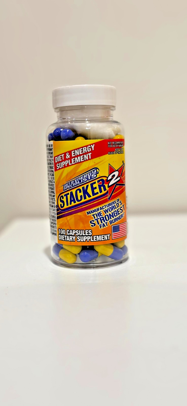 Stacker Two Dietary Supplement "Fat Burner Weight Loss" Capsules 100 Count