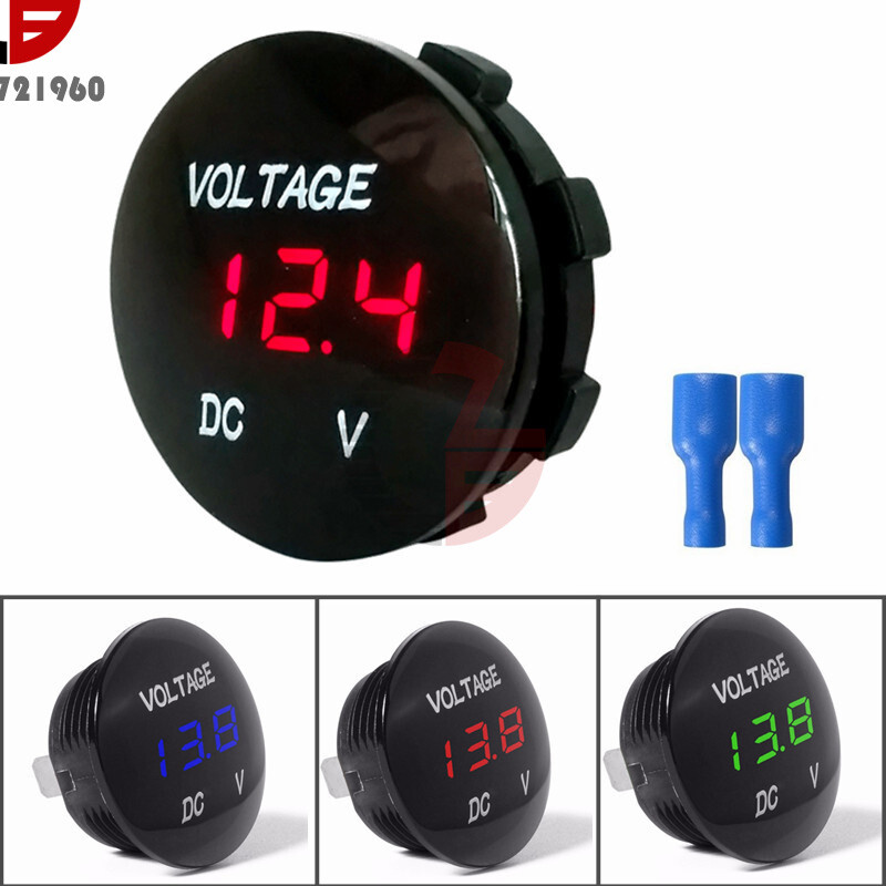 DC 12V LED Panel Digital Voltage Volt Meter Display Voltmeter Motorcycle Car