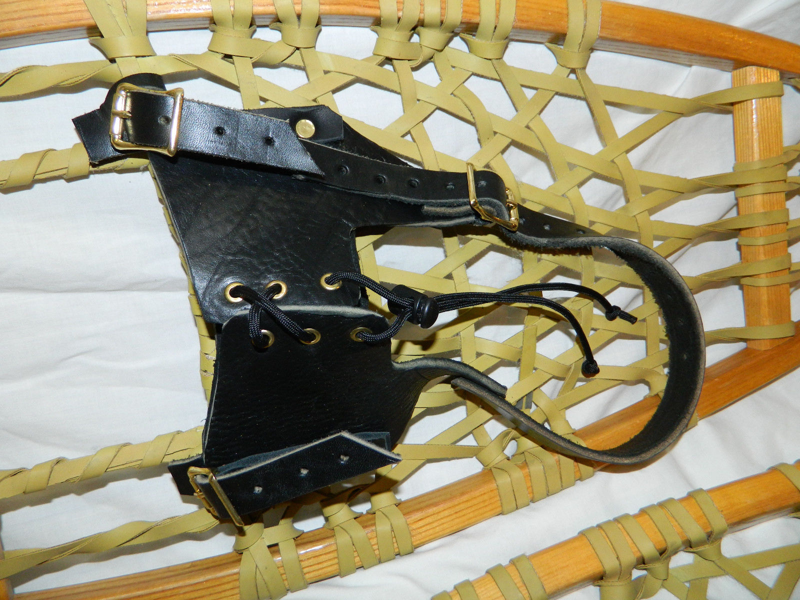 *BINDINGS ONLY* New Pair LEATHER Universal Snowshoe Bindings Straps Harness USA