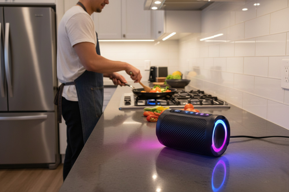 Portable Bluetooth Speaker LED Light Digital Display