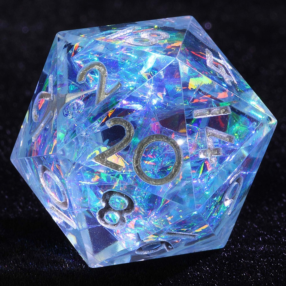 9 Polyhedral Set D&D Dice Celestial Cross for Dungeons Dragons RPG