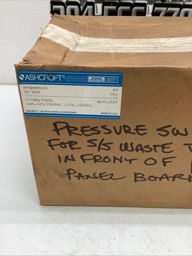Ashcroft PPAN4HV25 Pressure Switch NIB Sealed