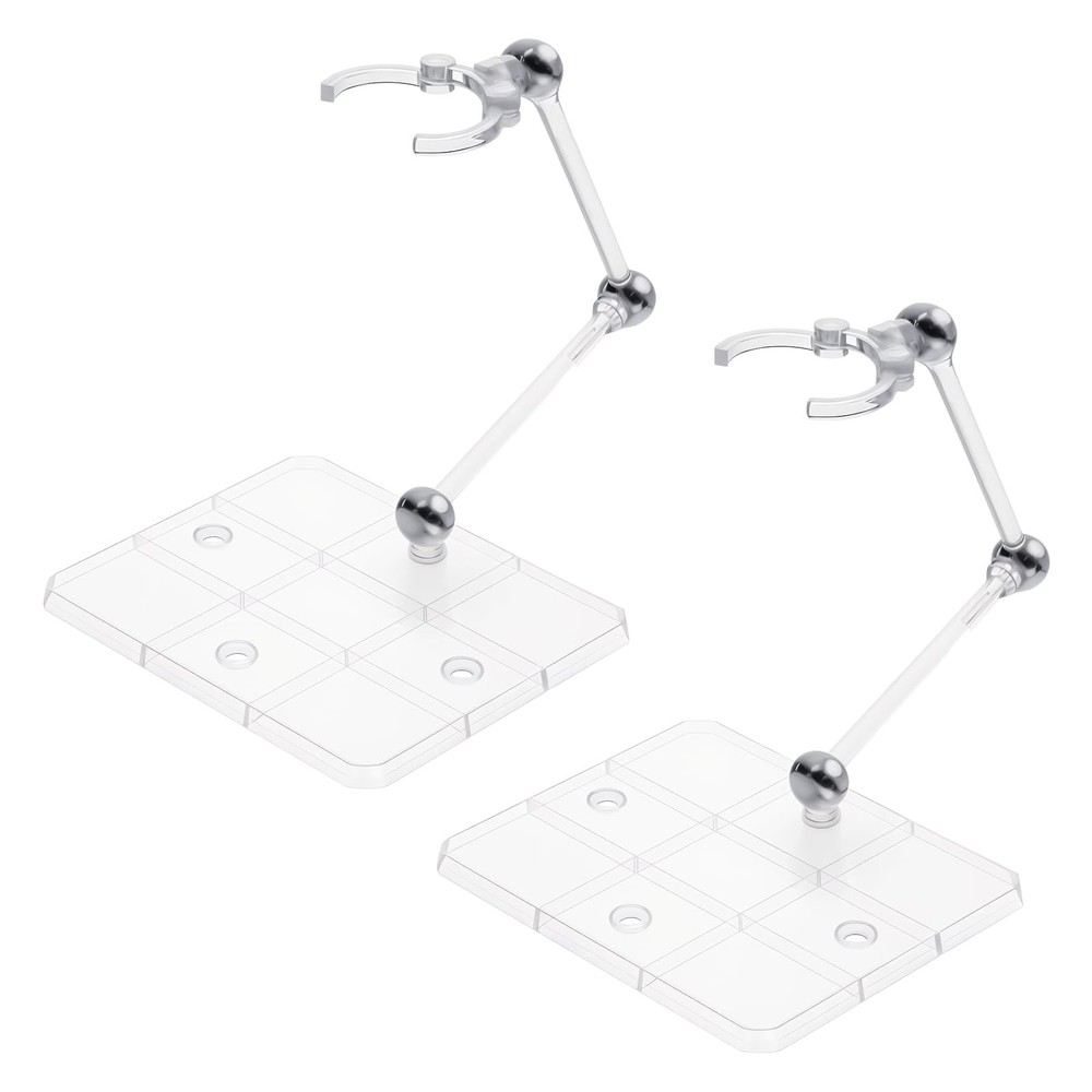 Exclaith 2 Pack Action Figure Stand Assembly transparent
