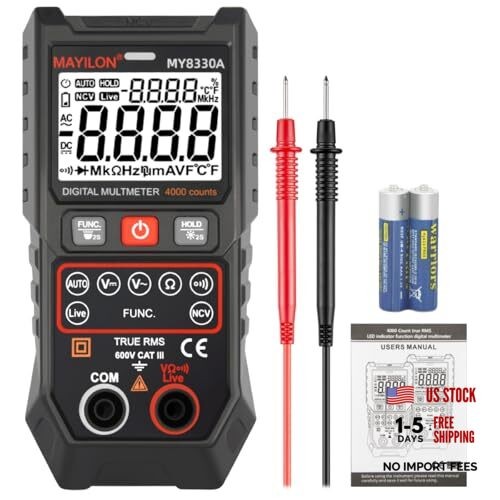 Digital Multimeter TRMS 4000 Counts Multimeter DC AC Voltage Tester MY8300A