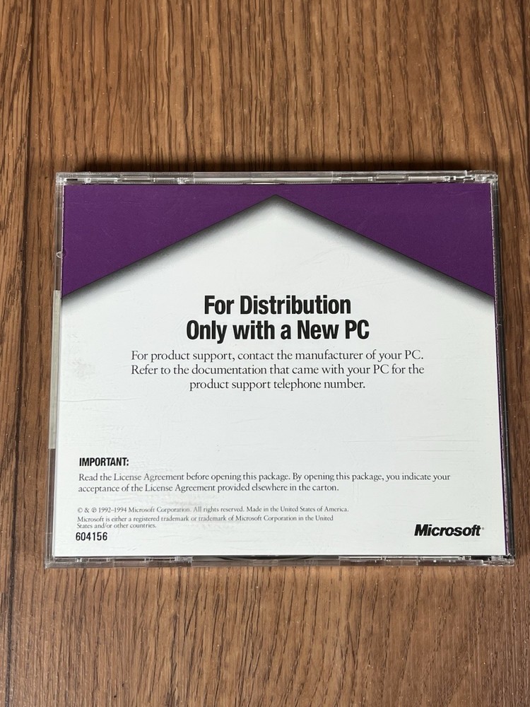 Microsoft Musical Instruments Original CD Case 1992