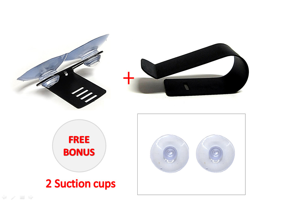Car Windshield Suction+Sun Visor Clip Mount For Beltronics STi Driver Detector