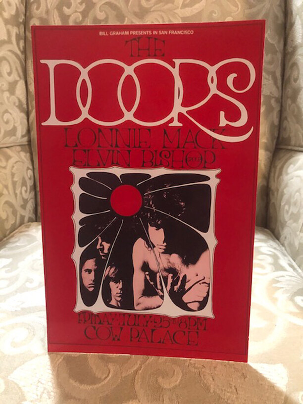 The Doors Reproduction Concert Poster Tabletop Standee 7" X 10 3/4"