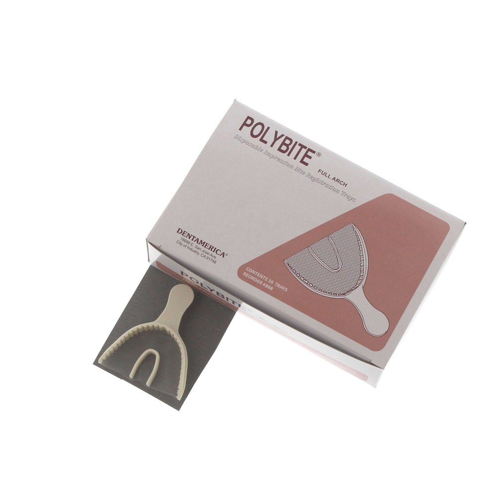 30pcs DentAmerica Polybite Disposable Impression Bite Trays–Full Arch