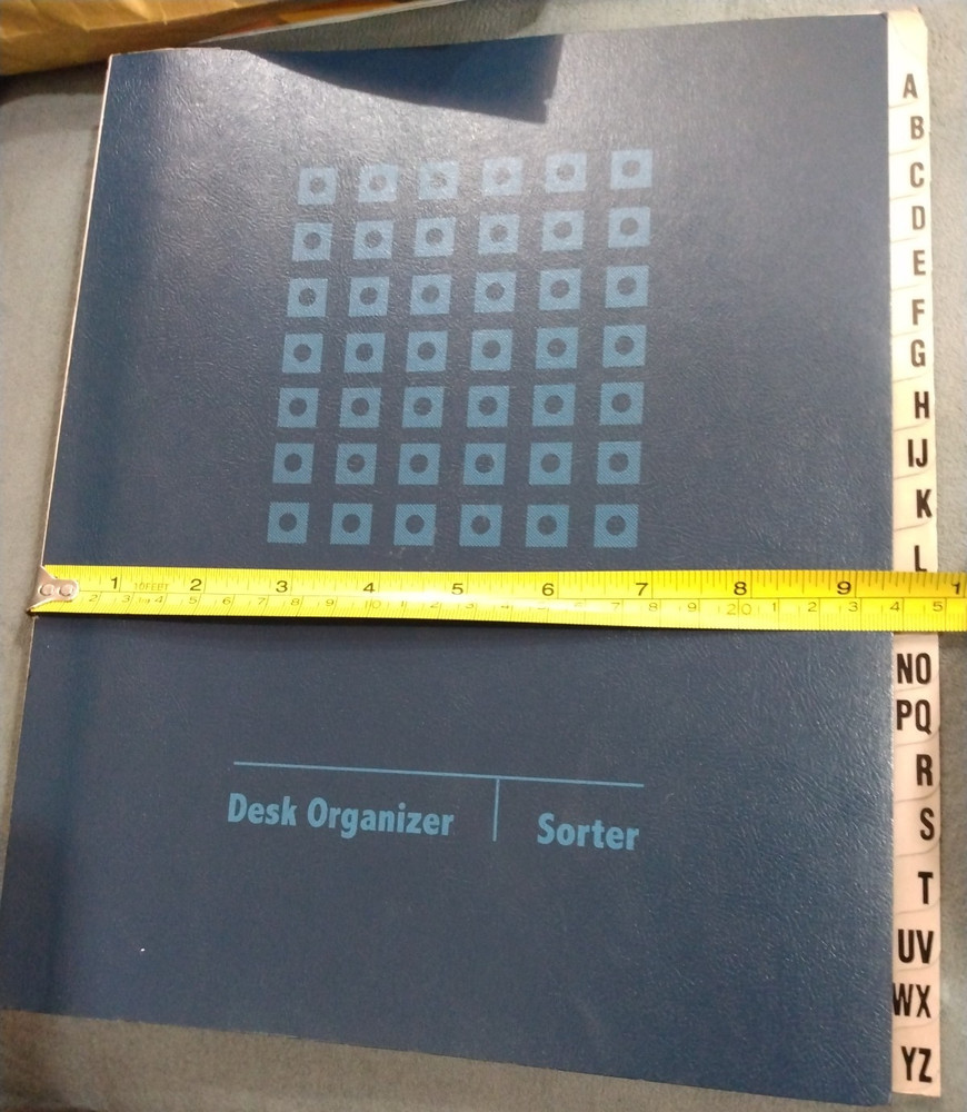 Deluxe Expandable Indexed Desk File, Navy Blue