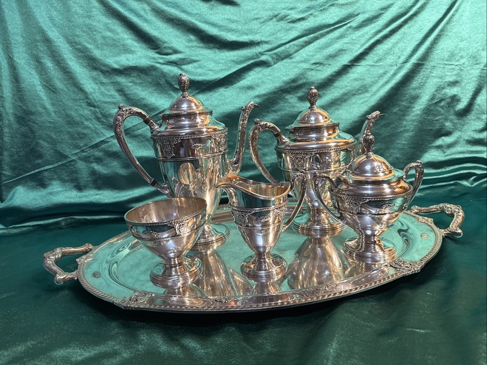 Wallace Rose Point. Coffee And Tea Service 6 Pieces