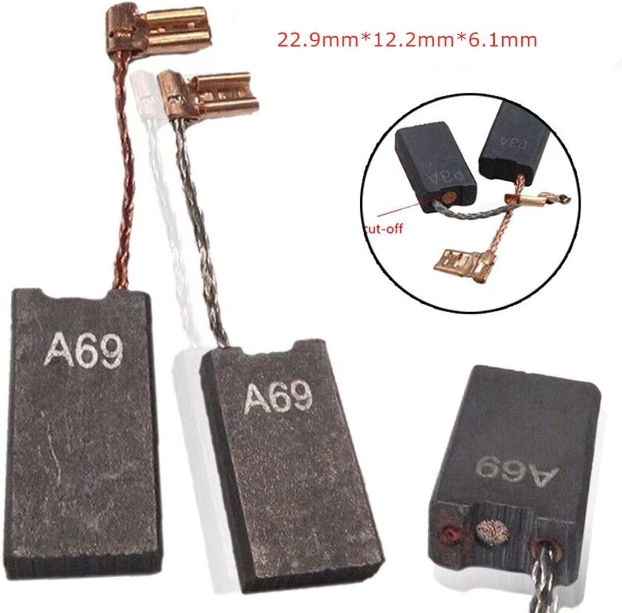 4 Pack Carbon Brushes for Bosch GBH5400 GBH5-38 X GSH38 GBH5-40D A69