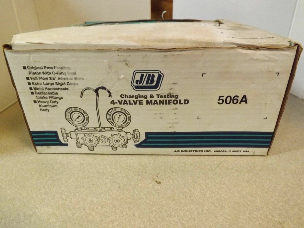 J/B CHARGING & TESTING 4 VALVE MANAFOLD & 4 HOSES