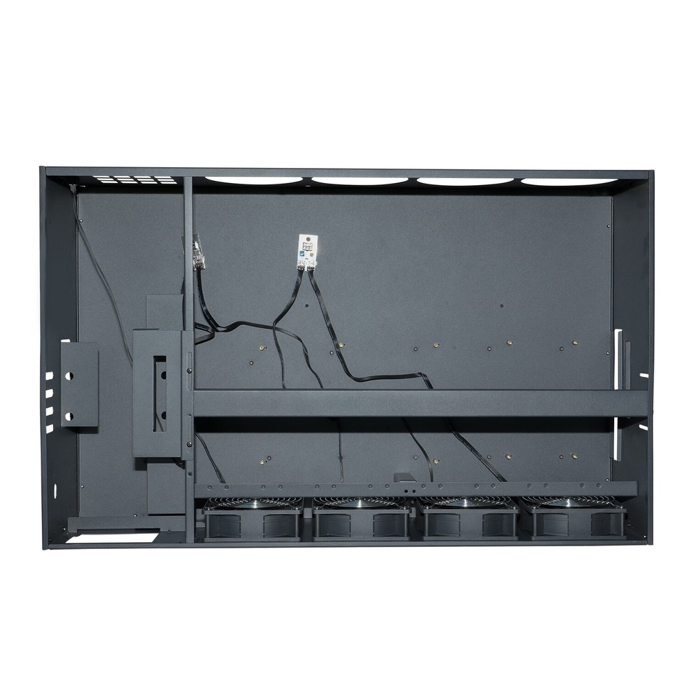 Mining rig Frames with 4/8 High Airflow Fans, Max 8 GPUs Mining Rig Case for ETH