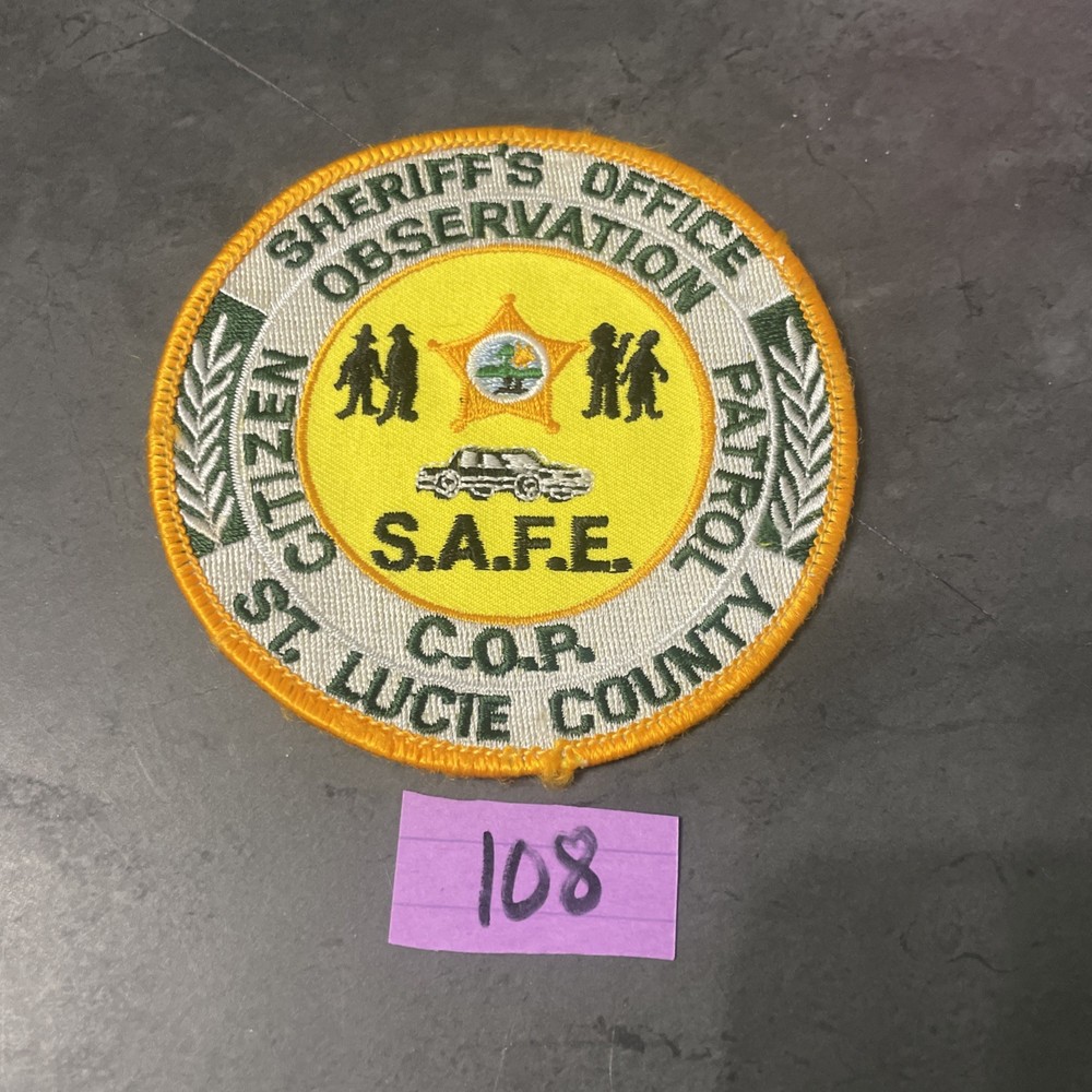 Sheriff's Office St. Lucie County Citizen Observation Patrol SAFE Patch obsolete