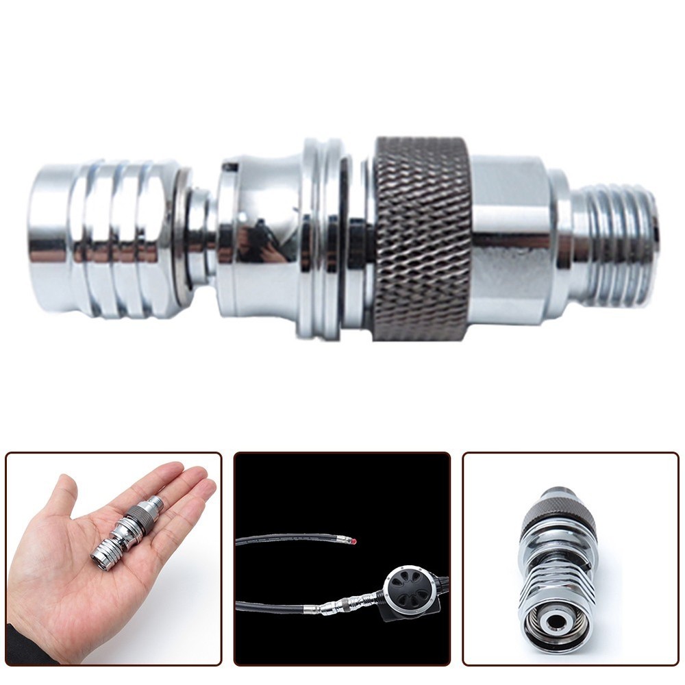 Diving full face secondary head adjuster self-locking connector adapter