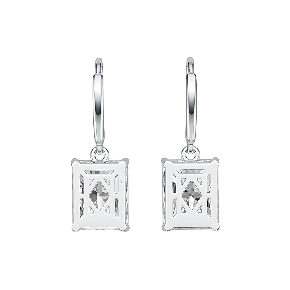 Sterling Silver Semi Mount Earrings Setting Emerald OCT 10X8mm