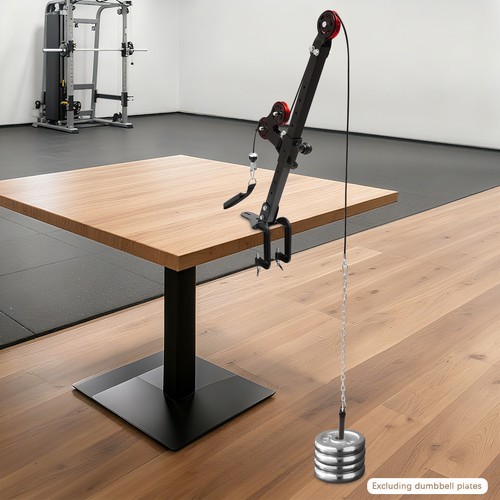 Arm Wrestling Training Table Pulley System Adjustable Gym Cable Forearm Exercise