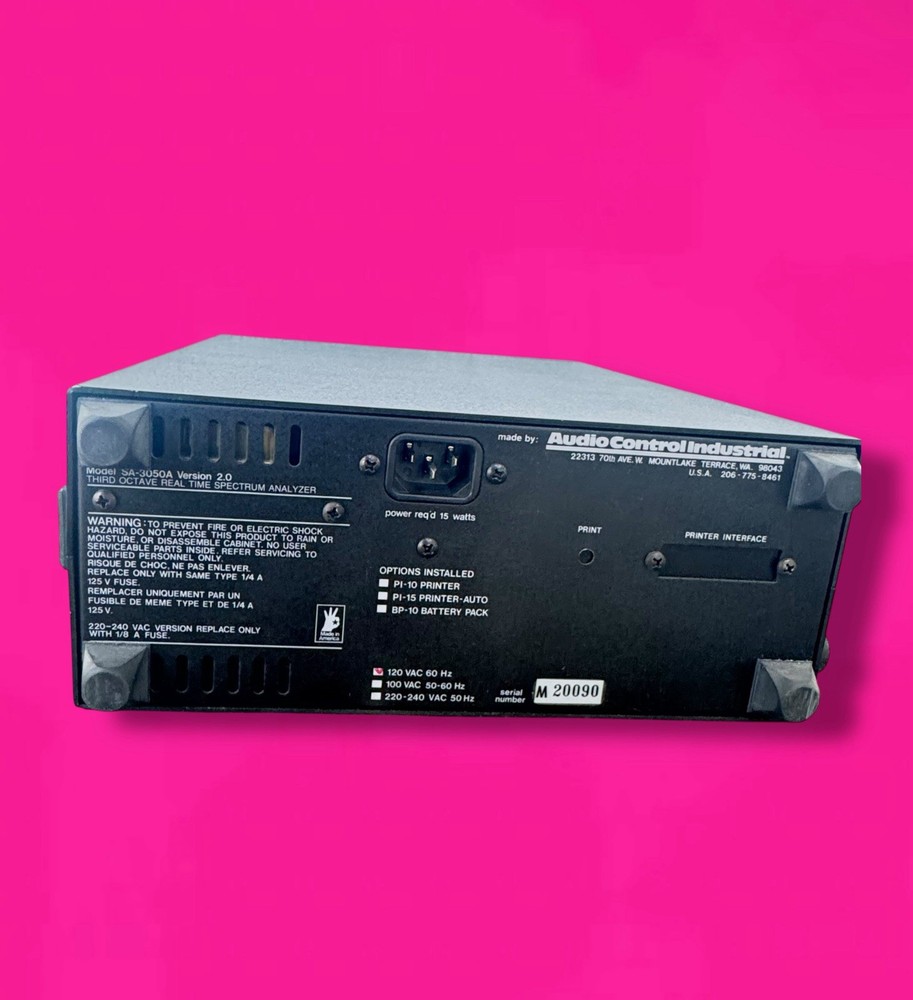 Audio Control SA-3050A Third Octave Real Time Spectrum Analyzer With Bag