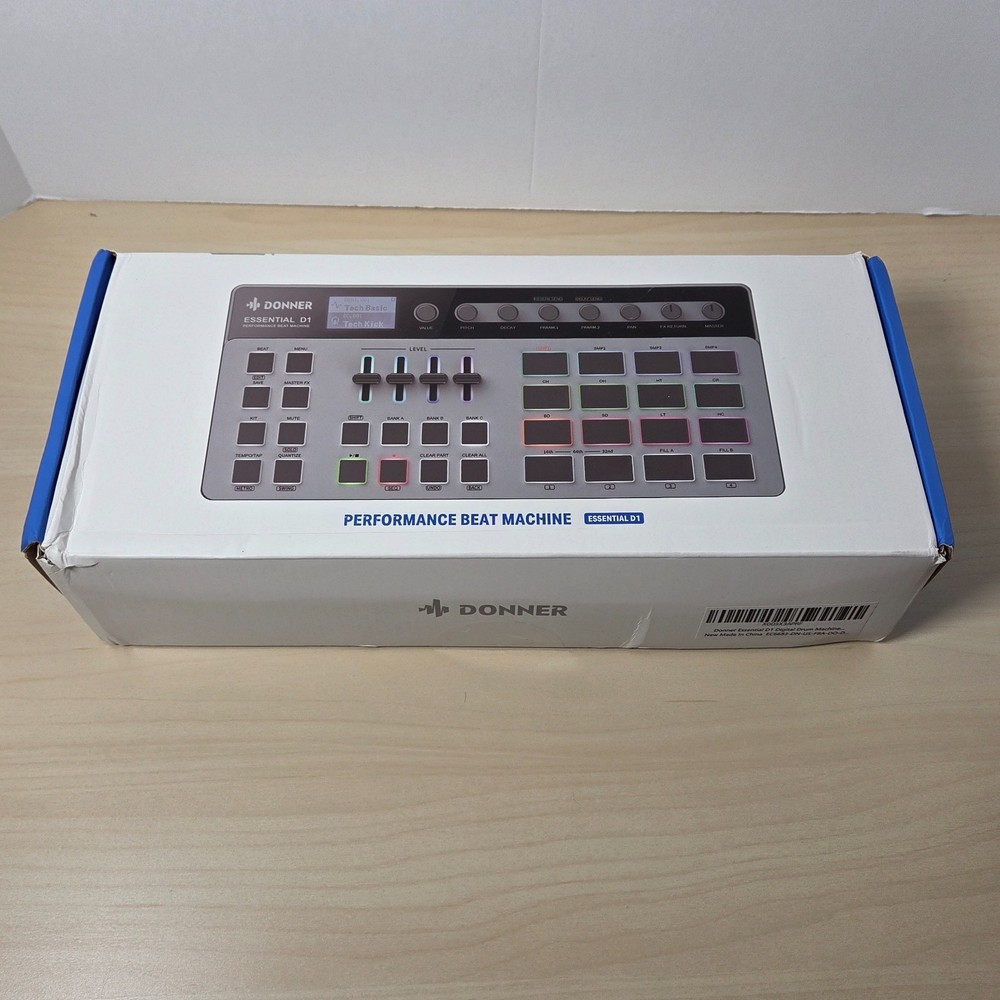 Donner Essential D1 Drum Machine Beat Sequencer COMPLETE