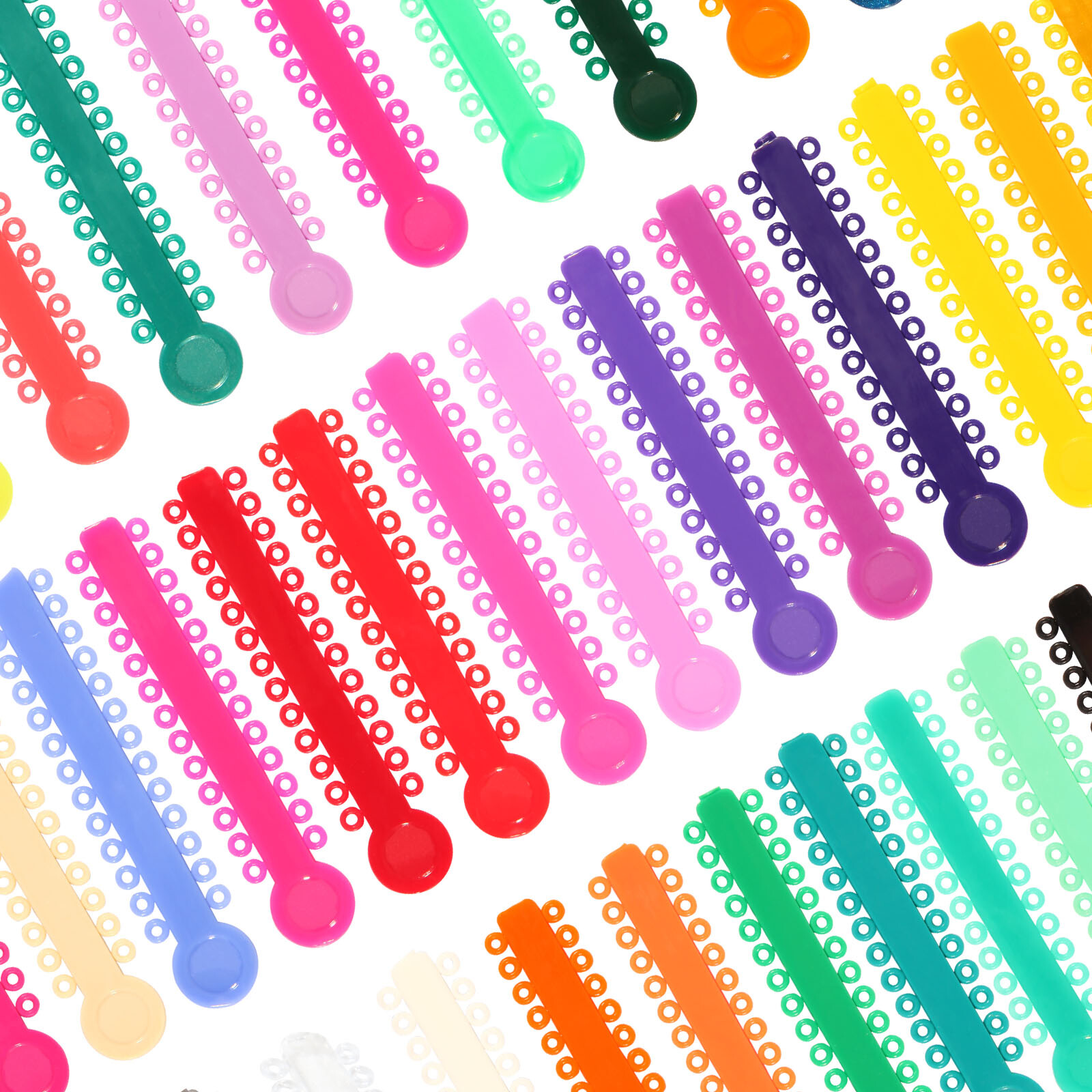 1040Pcs Dental Elastic Ligature Ties Rubber Power Bands for Orthodontic Braces