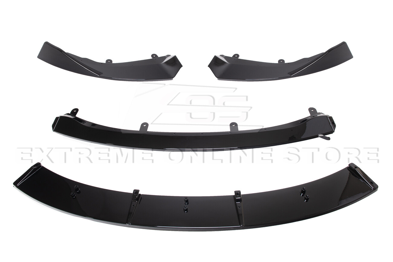 For 19-Up Corolla Hatchback | Track Style GLOSS BLACK Front Bumper Lip Splitter